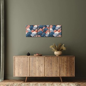 Kép - Hullámok és dombok (órával) (90x30 cm)