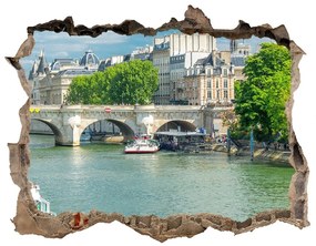 3d-s lyuk vizuális effektusok matrica Seine párizsban nd-k-73852810