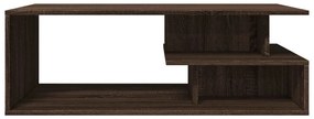 Barna tölgyszínű szerelt fa dohányzóasztal 102x55x35 cm