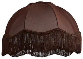 Barna szövet lámpaernyő fehér belsővel 45/15/21,5 - Heritage