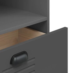 VIKEN antracitszürke szerelt fa könyvszekrény 60 x 35 x 123 cm