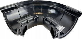Kültéri sarok 90-150°-os szög ereszcsatornához 130mm Galeco Pvc fekete Ral 9005