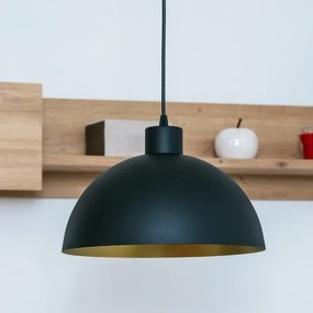 Kábelre függesztett csillár VESPER 1xE27/15W/230 átm. 30 cm fekete/arany