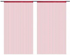 2 db burgundi vörös zsinórfüggöny 140 x 250 cm