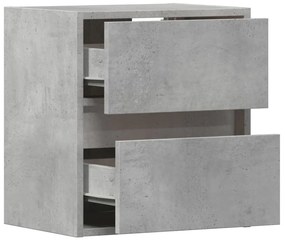 2 db betonszürke fali TV-szekrény LED-del 41 x 31 x 45 cm