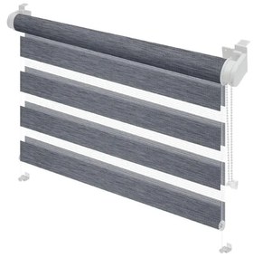 Antracitszürke nappali-éjszakai roló 42,5x150 cm Zebra Silvalin – Gardinia