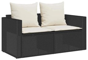 5 részes polyrattan kerti kanapé garnitúra párnákkal stackable