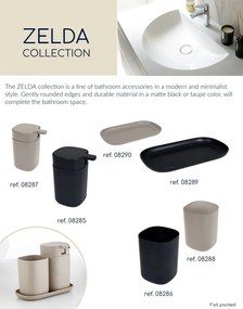 BISK Erga Zelda, állószappan adagoló, matt fekete, ERG-08285