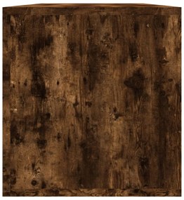 füstös tölgy színű szerelt fa lemeztároló doboz 71 x 34 x 36 cm