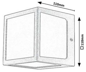 Rabalux 77042 - LED kültéri fali lámpa LED/10W/230V IP54 antracit
