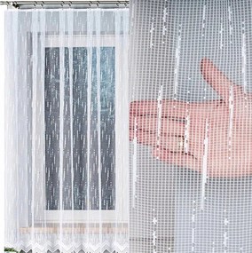 Jacquard mintás függöny 000146 magasság 180cm, fehér színben (méterenként)