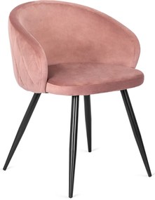 Elegáns Étkezőszék Rózsaszín Bársony Kárpittal. ADELE