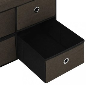 sötétbarna összecsukható művászon tárolópad 76 x 38 x 38 cm