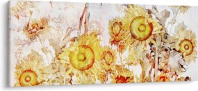 Kép - Napraforgó, festmény (120x50 cm)