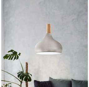 Eglo 901181 - Kábellel függesztett SABINAR csillár 1xE27/60W/230V, átm. 28 cm, ezüstszínű