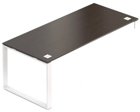 Creator asztal 200 x 90 cm, fehér alap, 1 láb, wenge