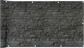 vidaXL szürke párkányköves PVC belátás elleni erkélyparaván 600x120 cm