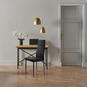 4 db-os magas háttámlájú fekete szövet étkezőszék