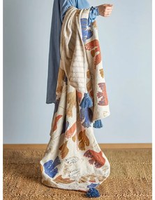 Barna újrahasznosított pamut takaró 130x160 cm Anniversary – Bloomingville