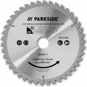 Kézi körfűrésztárcsa Parkside Ø 210 mm 42 fog fa