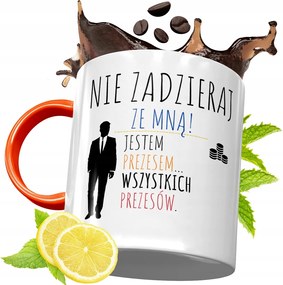 Narancssárga Bögre Elnöknek Ajándék fényképes nyomtatással