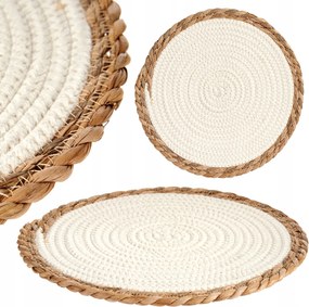 Kerek Asztali Alátét 30 cm Bézs Dekoratív Tányértartó