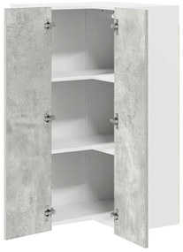 Függő szekrény Riga Beton szürke és fehér 57 x 57 x 100 cm