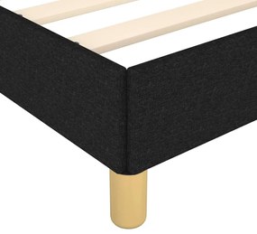 fekete szövet ágykeret matrac nélkül 100x200 cm