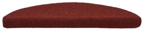 öntapadós lépcsőszőnyegek 30 db 56 x 17 x 3 cm bordói félkör alakú