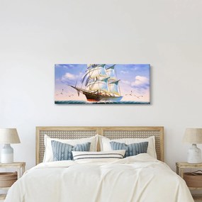 Kép egy hajóról a hullámokon (120x50 cm)