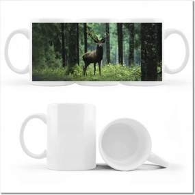 Fotó bögre Gyönyörű szarvas a fák között