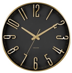 Karlsson 6016BK design falióra fekete, 35 cm átmérővel
