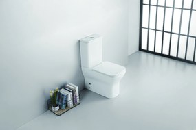 CERANO - WC kombi Hugo, keret nélküli + UF ülés - fényes fehér, CER-CER-538759