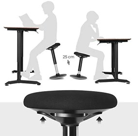 Irodai szék, ergonomikus szék, 56-81 cm magasságban állítható, fekete