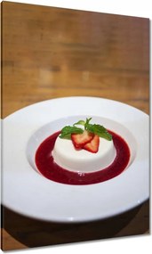 Vászonkép 70x100 Desszert eperrel