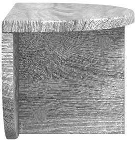 vidaXL Falpolc 2 pcs Szürke Sonoma 38 x 19 x 19 cm Faanyag