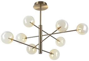 Ideal Lux - LED Csillár rúdon EQUINOXE 8xG4/2W/230V átm. 128 cm réz/füstös