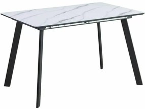 Bari kihúzható asztal fehér márvány 120-160 cm