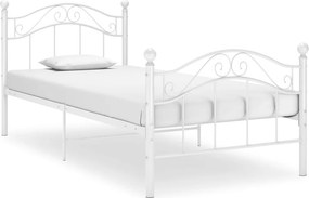 vidaXL fehér fém ágykeret 90 x 200 cm