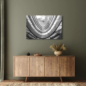 Kép - Repülőgép az épület felett (90x60 cm)