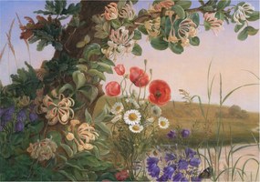 Fotótapéta Flizelin Fal a Hálószobába Virágos idill 208x146 Ragasztó