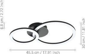 EGLO 900322 PARRAPOS-Z Modern LED Mennyezeti Lámpa Fehér, Fekete LED IP20