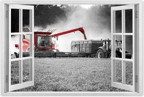 Poszterek 90x60 Piros traktor Aratás