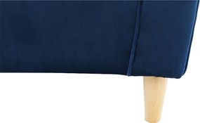 Füles fotel puffal, szövet kék, ASTRID