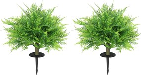 HOMCOM 2 db mű Boston-páfrány, 60 cm-es cserepes műnövény – élethű műpáfrány nappaliba, hálószobába, kertbe, irodába | Aosom