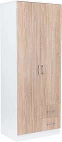 Miami gardróbszekrény 80x205 cm sonoma tölgy-fehér