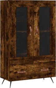 vidaXL füstös tölgy színű szerelt fa magasszekrény 69,5 x 31 x 115 cm