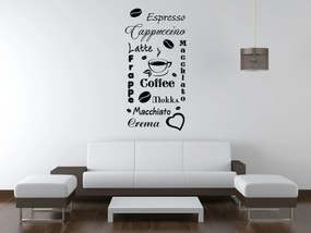 Gario Falmatrica Coffee Szín: Fekete-Matt, Méret: 50 x 100 cm