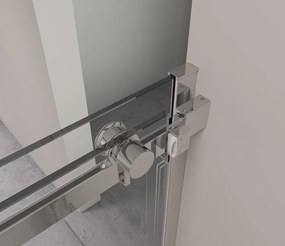 Erga Lynn, tolóajtós zuhanykabin 120 (ajtó) x 120 (fal) x 195 cm, 8mm átlátszó üveg, króm profil, ERG-V02-LYNN-D120G120-CL-CR
