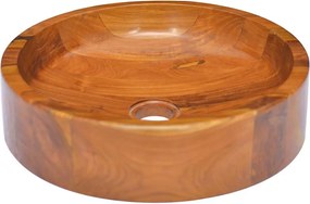 vidaXL tömör tikfa mosdókagyló 40 x 10 cm